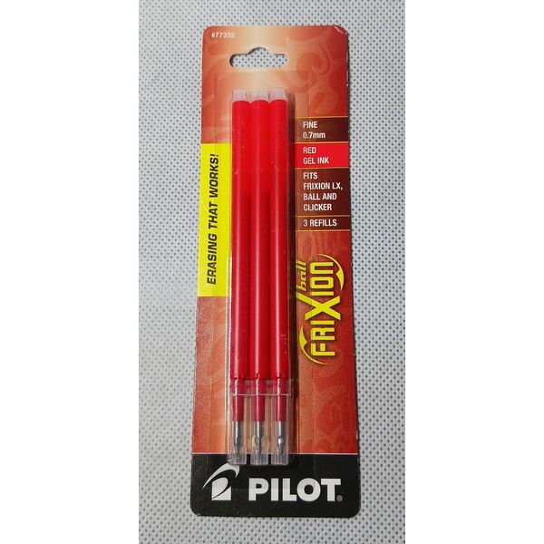 Frixion Gel Ink Pen Refills - 0.70 Mm - Medium Point - Red - 3 / Pack (77332_40)