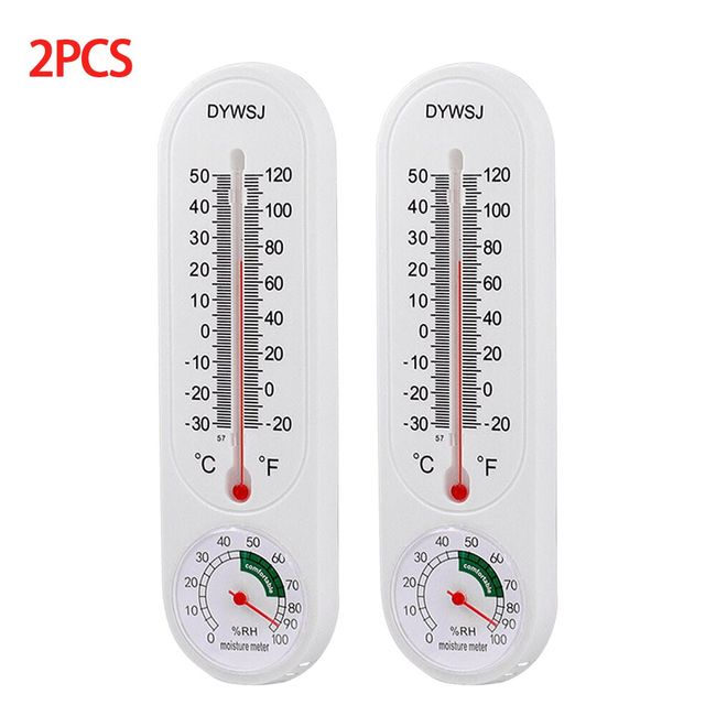 3Pcs Wall Thermometer Indoor Outdoor Mount Garden Greenhouse Home Humidity  Meter