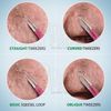 10 Pcs Pimple Popper Blackhead Remover Pink Kit Tools Set Comedone Zit Extractor