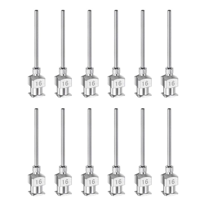 10 Aiguilles Seringues Longues 16g 10cm - Bout Mousse, Pour Encre, Colle, Neuf, Chine