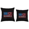 Pediatric Emergency Nurse Practitioner USA Flag Patriotic Throw Pillow
