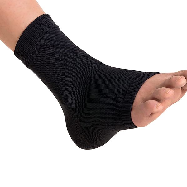 D&M 109738 Asmedy Ankle Supporter, For Ankles, Pack of 1, For Left and Right Use, Made in Japan, Black, L Size, Level 4, Firm, Sleeve Type N, ATHMD, Fixation, Protection, Prevention, Reduction, Elastic, Compression