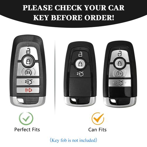 OFF WE GO for Ford Key Fob Cover, Soft TPU Protection Fob Case Compatible with Explorer Fusion Escape Edge Expedition F150 F250 F350 F450 F550 Maverick Mustang Smart Key, White