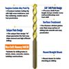 Masonry Drill Bit Set 3/8" Carbide Tip Golden Flute Concrete Drill Bits-10Pcs