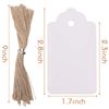 Paper Tags Gift Hang Tags with String 200pcs White