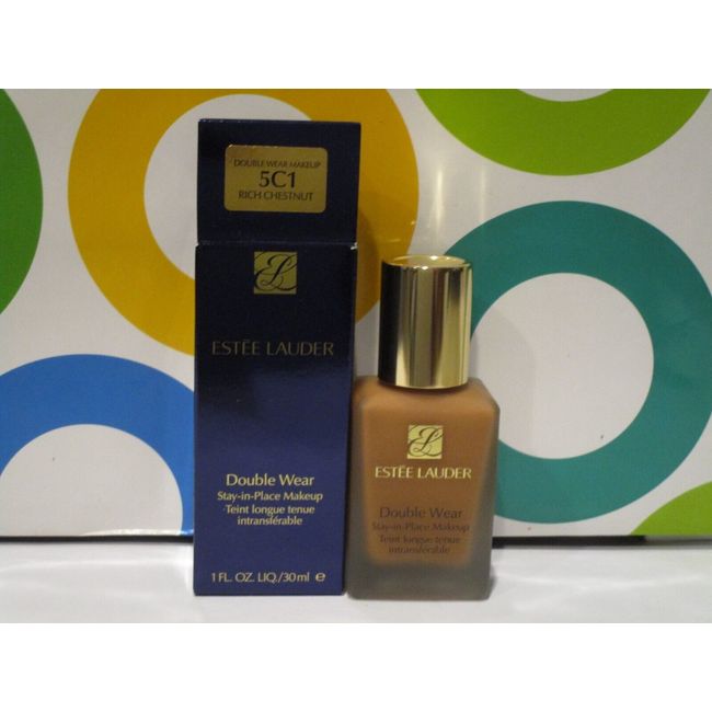 ESTEE LAUDER ~ DOUBLE WEAR STAY IN PLACE MAKEUP ~ 5C1 RICH CHESTNUT ~ BOXED