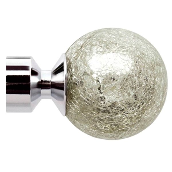 Empire 28mm Curtain Pole Finials (1 Pair) Chrome
