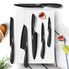 hecef 6 Pieces Sharp Kitchen Knives Designed with Non-Stick Coated Blade & Lightweight Ergonomic Handle for Effortless Performance