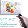 Qui Presentation Clicker Pointer, 328FT Wireless Presenter Remote PPT PowerPoint Clicker, 2.4GHz Presentation Pointer Slide Advancer for Mac, Laptop,
