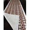 Brown Cowrie Shells African Mudcloth Table Runner, Boho Mali Home Wall Decor, Table Runner Bogolan, Ethnic Table Runner, Handmade Dining