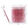 200pcs Disposable Lip Brushes, BetterJonny Portable Lip Brush Makeup Brush Lipstick Brush Easy to Use Hollow Stick Portable Multipurpose Makeup Beauty Makeup Tool (Black)