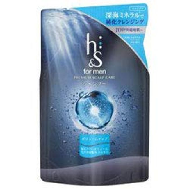 h&s for Men Shampoo Volume Up Refill, 10.1 fl oz (300 ml), Set of 10