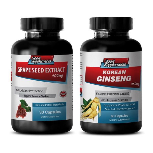 male performance enhancement - GRAPE SEED EXTRACT - KOREAN GINSENG COMBO 2B - gr