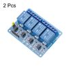sourcing map 2 Pcs DC 5V 4 Channel Relay Module Low Level Trigger for Electronics Industrial Home Automation