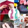 6 Pcs Plastic Needle Threaders,Automatic Needle Threader,Sewing Needle Threader for Sewing Machine Needle Threader and Needle Threaders Hand Sewing,Colors Random