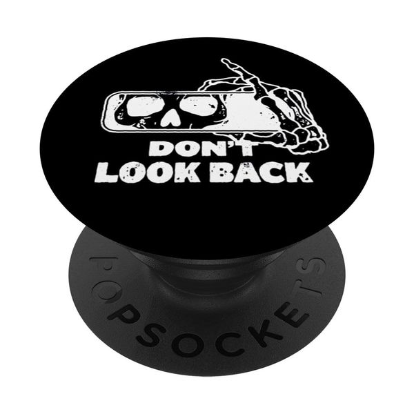 Don't Look Back x Skull Skeleton Blackwork PopSockets Swappable PopGrip