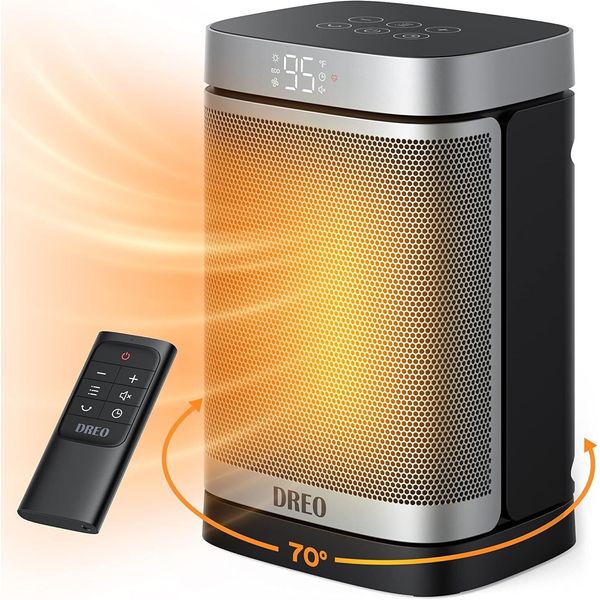 Dreo 1500W Space Heater Portable Ceramic 70° Oscillating with Digital Thermostat