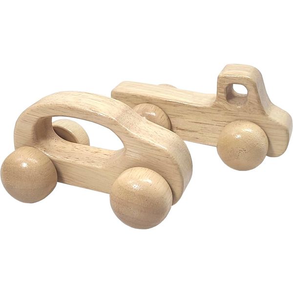 Adventure Awaits! Wooden Push and Pull Toy Set for Toddlers | Montessori Car and Truck Rolling Rattle Toys