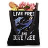 Freediving wetsuit men live free & dive apnea diving Tote Bag