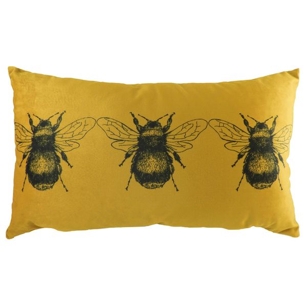 Evans Lichfield Gold Bee Cushion Cover, 30 x 50 cm
