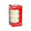 Apli "Silver Stars" Roll of Sticker