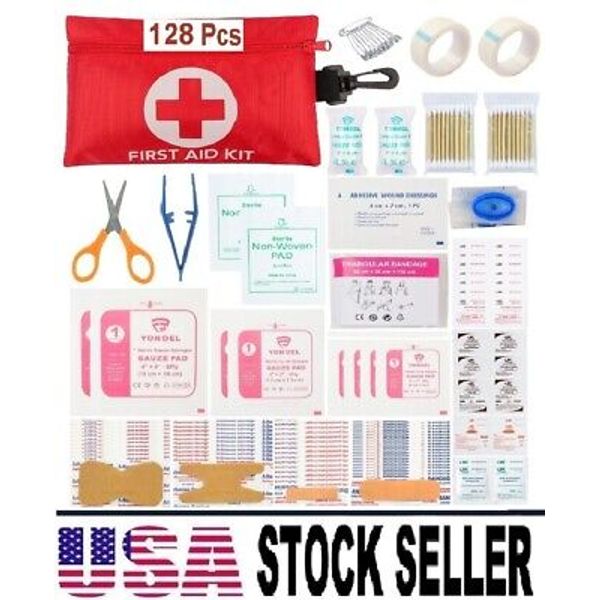 128 Pcs First Aid Kit Medical Emergency Trauma Military Survival Travel IFAK EMT