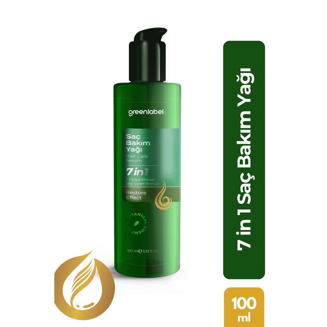 Greenlabel Botanikal 7 in 1 Saç Bakım Yağı 100 ml.