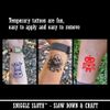 Microphone Solid Temporary Tattoo Water Resistant Fake Body Art Set Collection - Light Green (One Sheet)