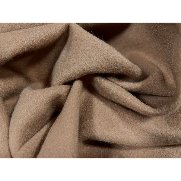 Vegan Wool Heavyweight Flannel Fabric, per metre - Plain - Sand