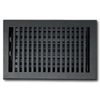 Black 8x8 Floor Register Vent Cover with Adjustable Dampers Durable Design