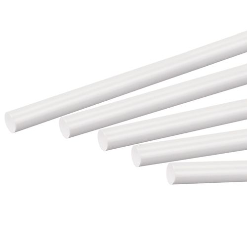 MECCANIXITY ABS Plastic Rod Round Solid White Bar 8mmx250mm for DIY Model Material, Architectural Model Making, DIY Sand Table, Pack of 5