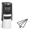 stampexpression - Paper Airplane Self Inking Rubber Stamp - Black Ink (A-61254)
