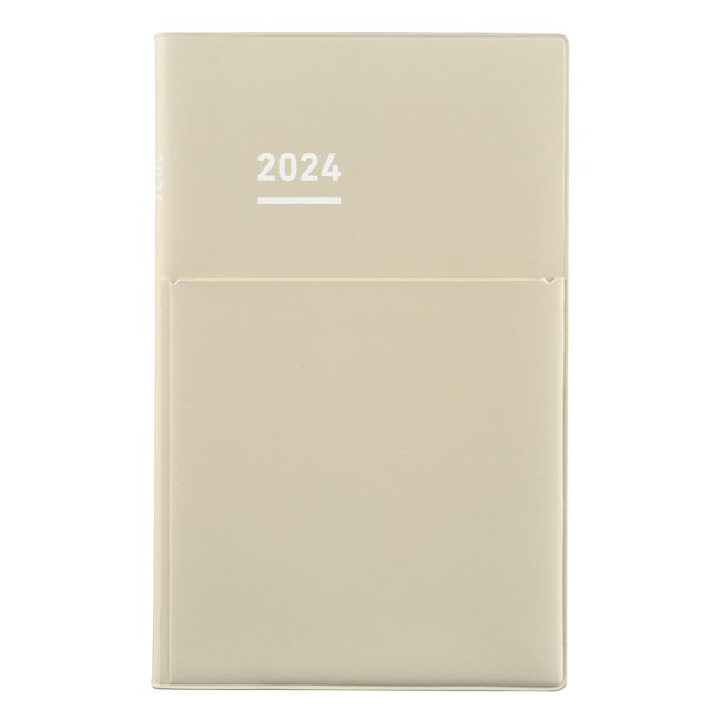 Kokuyo JB1LS-24 JB1LS-24 Jibun Notebook, 2024 A5 Slim, Monthly & Weekly, Light Beige, Begins December 2023