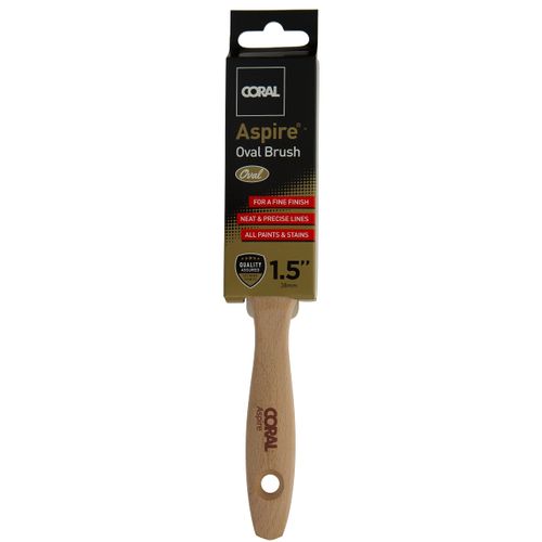 Coral 31742 Aspire 1.5 inch Paint Brush Professional Firm Straight Cut with Oval Profile for Fast Accurate Ultra-Smooth Finish with Trade Emulsion or Gloss FSC Wood Handle