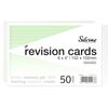 Silvine A6 Flash Cards, Revision & Study - Lined (50 Cards) (Green)