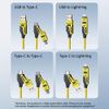 4 In 1 Spring Extension Data Cable Fast Charging type C/usb/micro