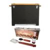 Budweiser Barbeque Charcoal Grill Small BBQ Grill Set with Cutting Board Bundle