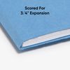 Smead Blue File Folders for Documents, with 1/3-Cut Tabs, Letter Size, Blue, ...
