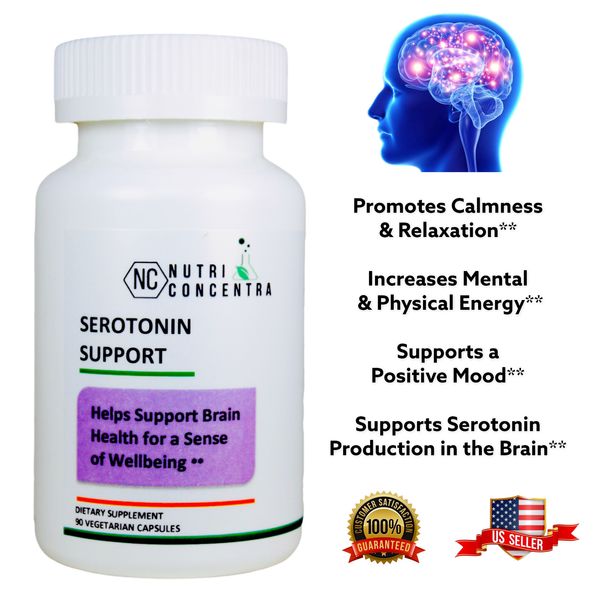 Brain Hormones, Serotonin , Depression Off, 750 mg, 90 Capsules, Biomedical.