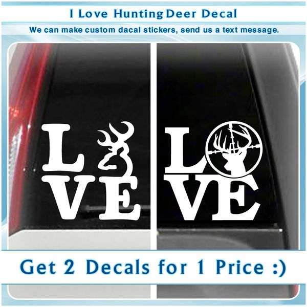 Love Hunting Deer Gun Scope Bow Car Vinyl Wall Home Decor Art Sticker Decal 054