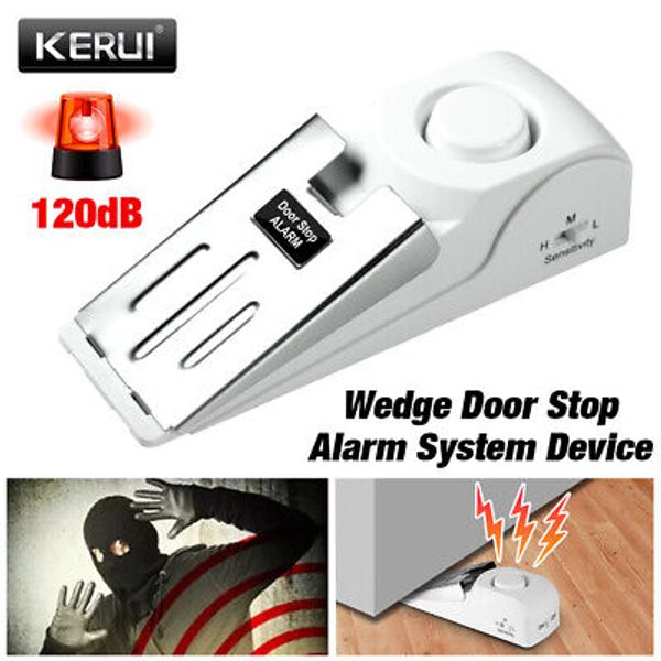 Wireless Door Stop Alarm Stopper Travel Hotel Security System Anti-theft Alert