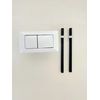 SouNor BT002 Toilet Tank Rectangular Push Button Dual Flush White Adjustable Length Rods Repair Kits