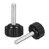 TOP-VIGOR 9Pcs M6 x 15mm Male Thread Knurled Clamping Knobs Grip, Thumb Screw on Type Round Head Clamping Handle Bolt with Plastic Knobs