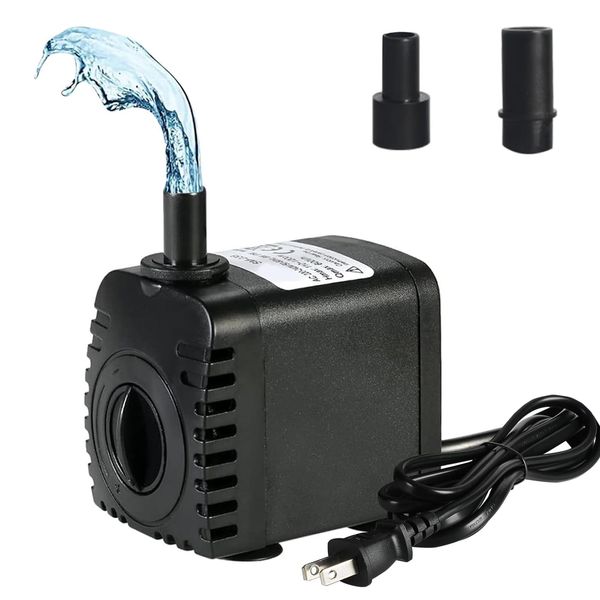 Aninako Submersible Pump, Small Water Pump, 2 Nozzles, Water Flow Circulation Pump, Water Flow Adjustable, 100 V, Fish Tank, Small Pump, IP68, Waterproof, Mini Pump, Aquarium Submersible Pump, Water