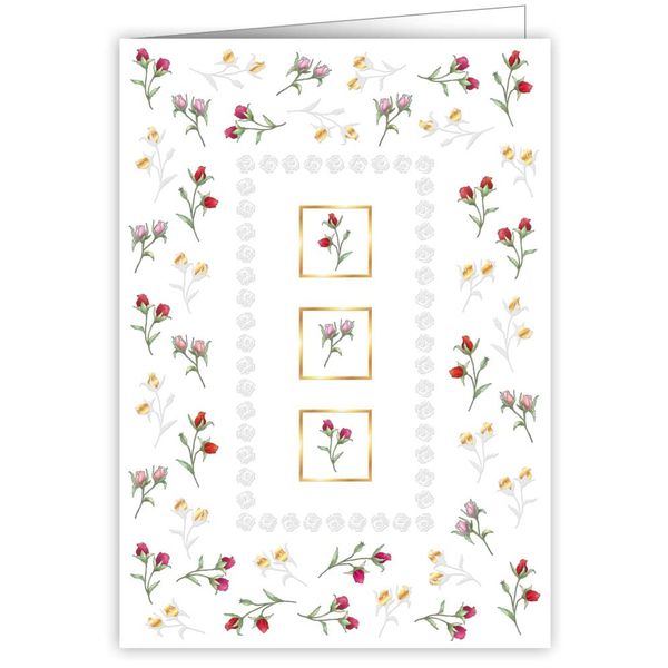 Quire Mac Classic Card Pink, Yellow & Red Mini Roses