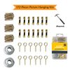Picture Hanging Kit - Includes Assorted Nails, Hooks, Wire and Screw Eyes