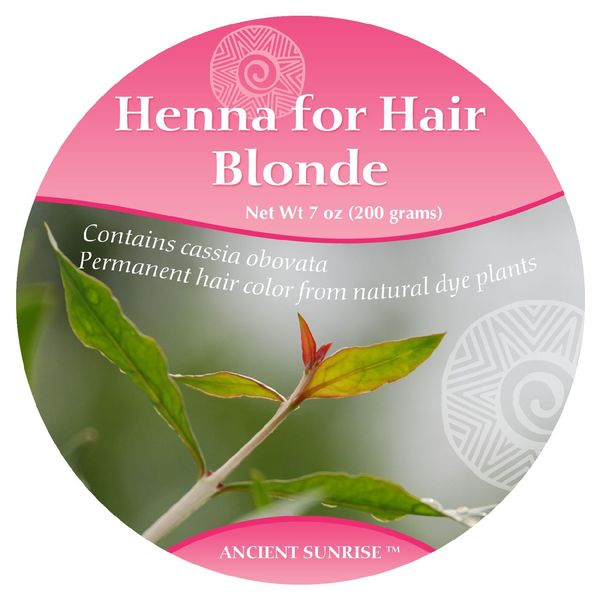 Ancient Sunrise Henna For Hair Blonde Kit - 100% Natural Clarity cassia, Twilight henna and Sudina indigo