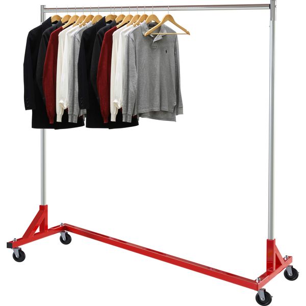 Simple Houseware Commercial Z Base Garment Rack, Red