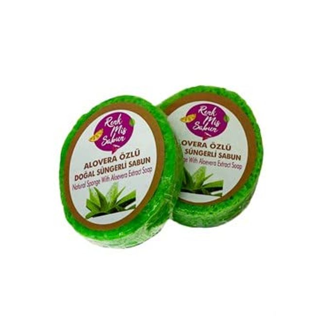 Aloe Vera Özlü Doğal Süngerli Sabun