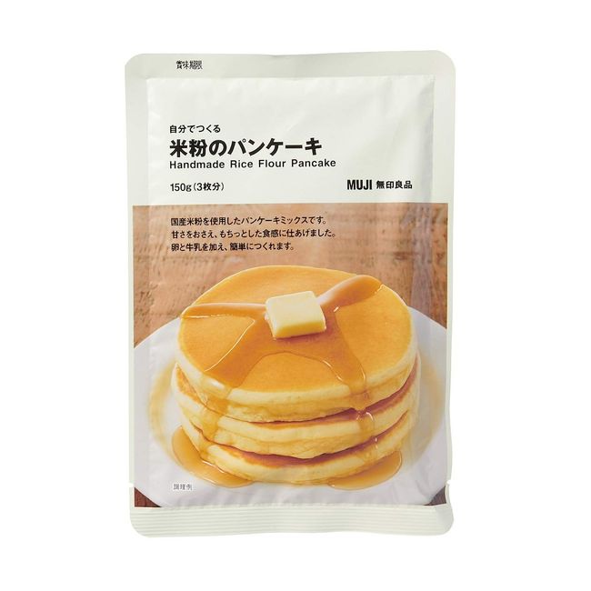 Muji 82148015 Self-Made Rice Flour Pancakes, 5.3 oz (150 g) (3 Pieces)